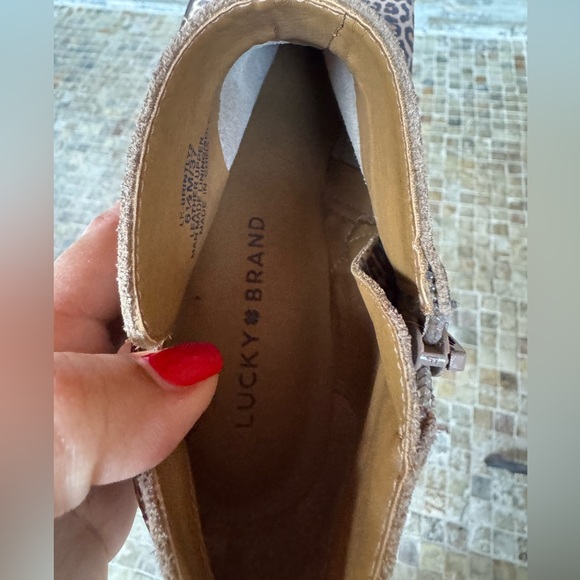 Lucky brand Leopard Print Ankle Boots - Picture 2 of 8